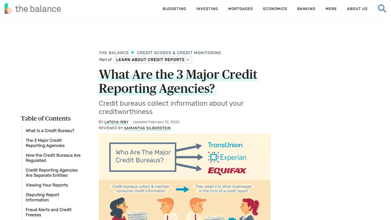 The 3 Major Credit Bureaus and What They Do - The Balance